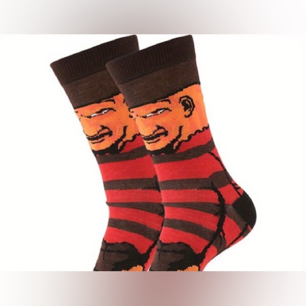 NWOT, Unisex Halloween, horror themed socks. Freddie Kreuger from Nightmare…